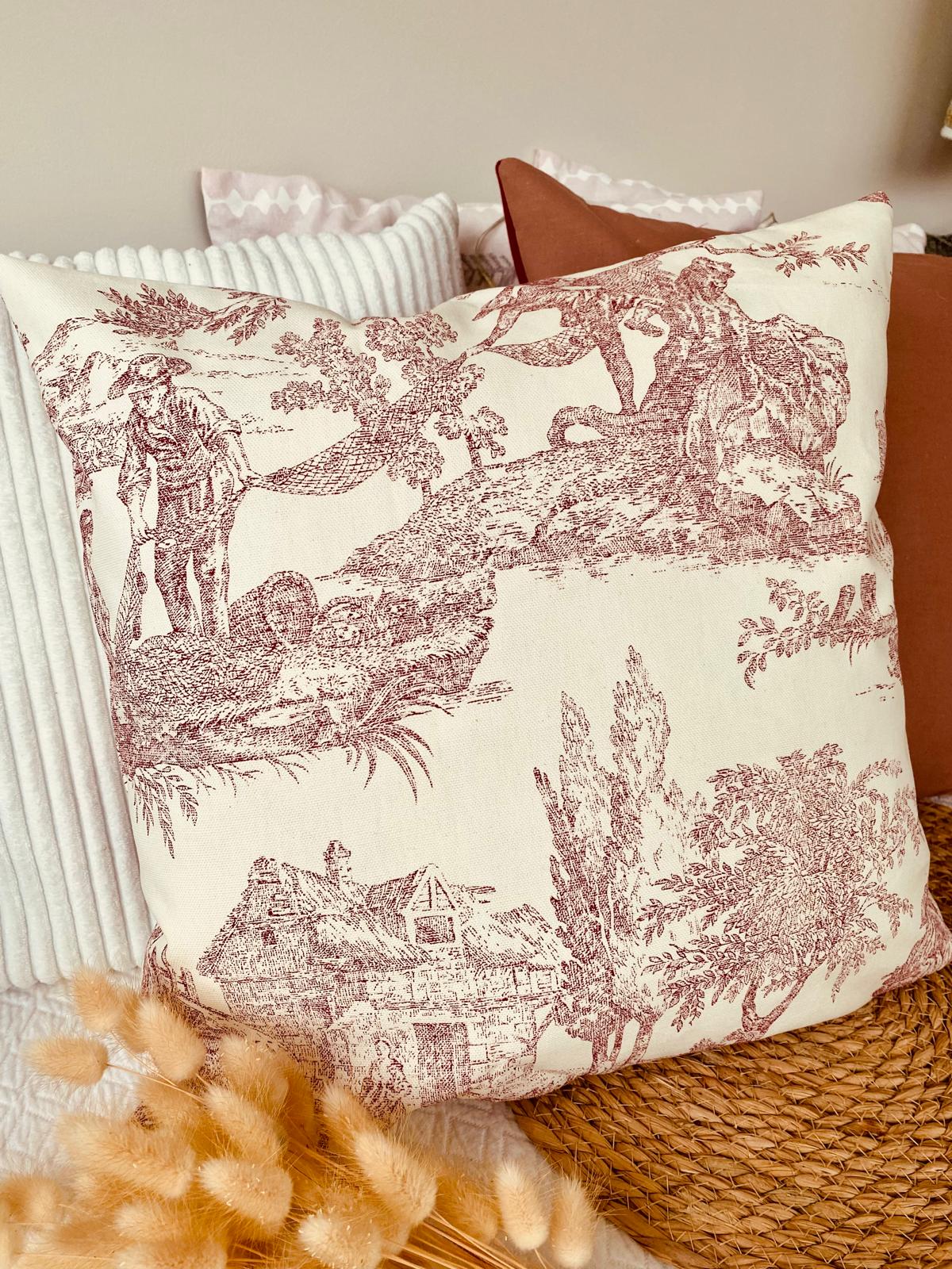 Coussin Toile de Jouy