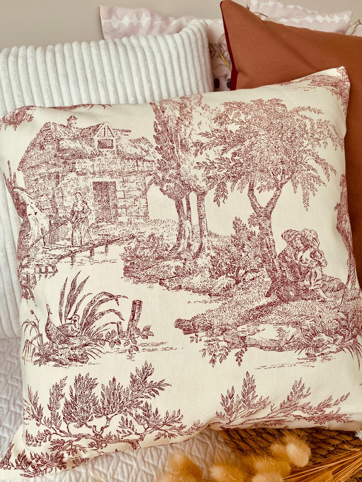 Coussin Toile de Jouy