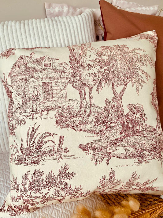 Coussin Toile de Jouy