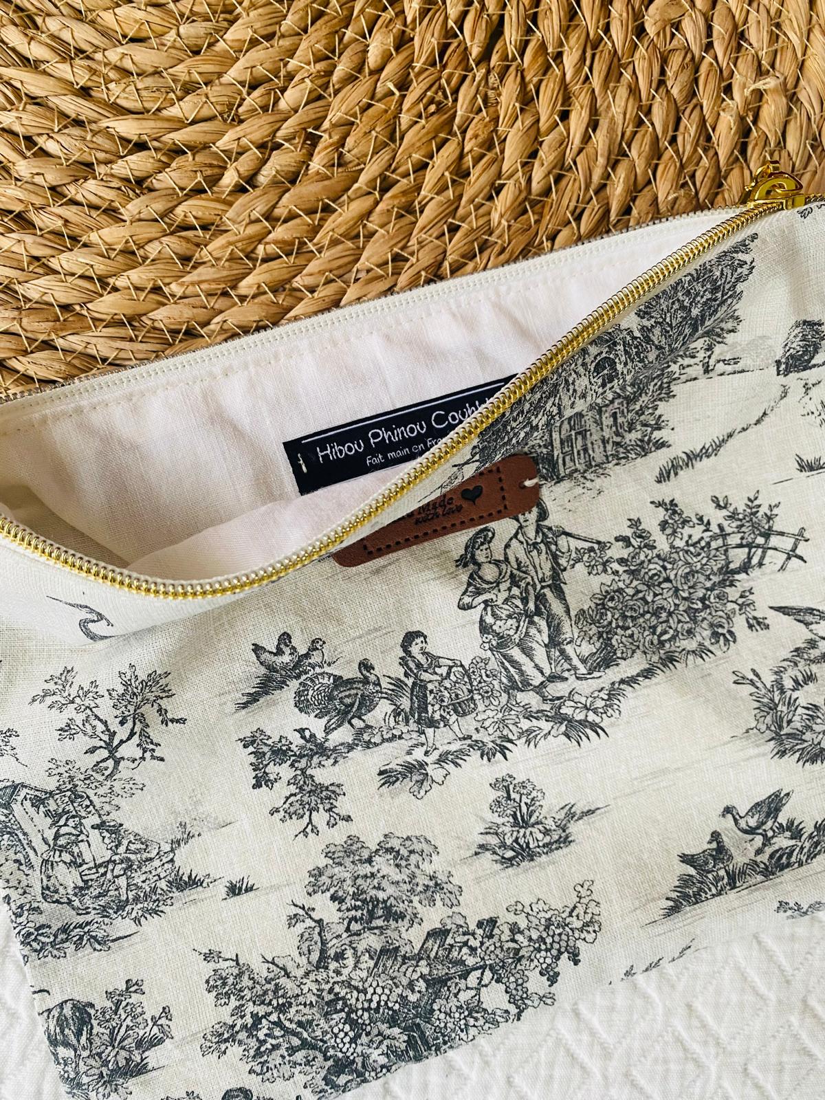 Les p'tites pochettes - Toile de jouy